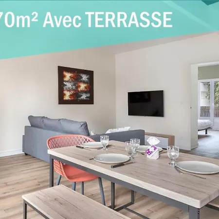 T3 Centre 70 M2 Avec Terrasse Апартаменты *
