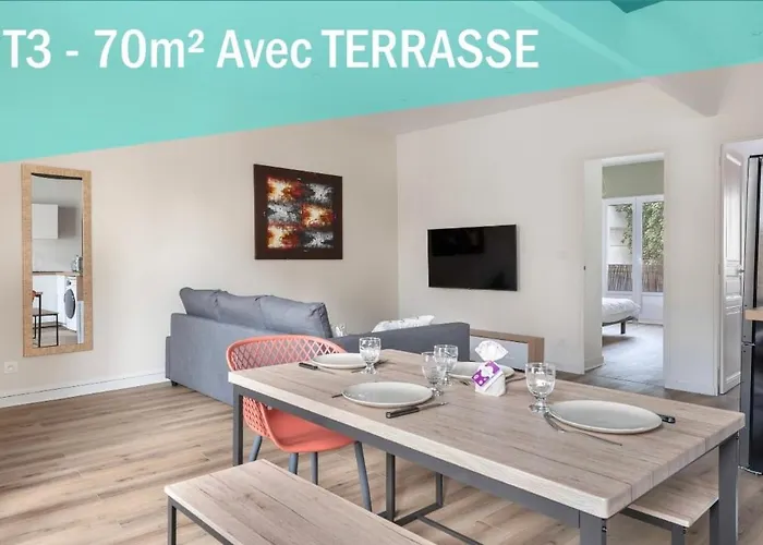 T3 Centre 70 M2 Avec Terrasse Apartman *